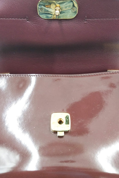 Small Chloe C Double Carry Bag Spazzolato Maroon