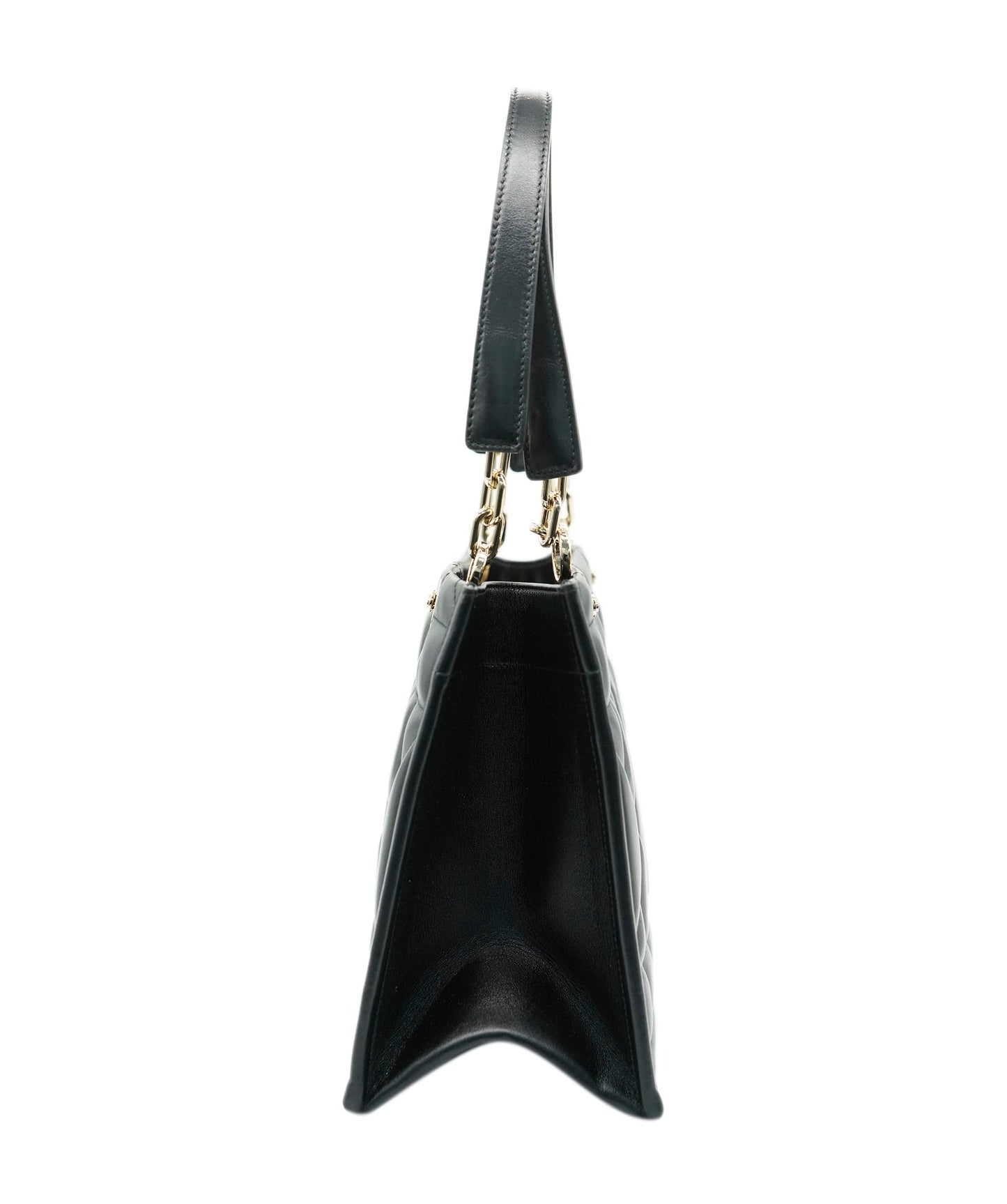 Christian Dior Black Lambskin Archicannage Small Essentials Tote ALL0959