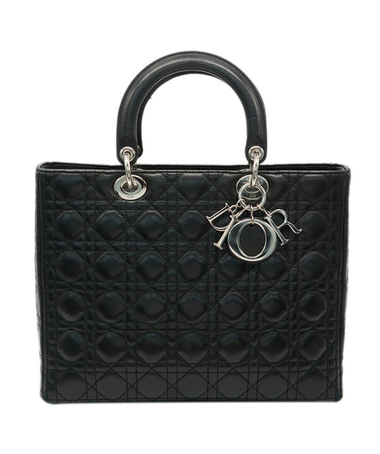 Christian Dior Black Zip Closure Large Lady  ALC1769