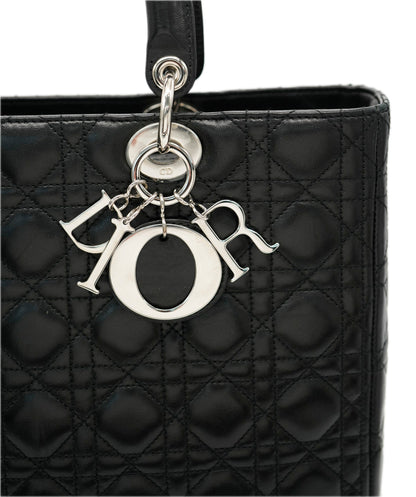 Christian Dior Black Zip Closure Large Lady  ALC1769