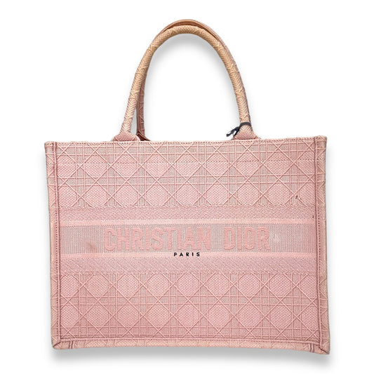 Dior  Embroidered Cannage Book Tote Medium Tote bag in Canvas, N/A Hardware S2406083CH