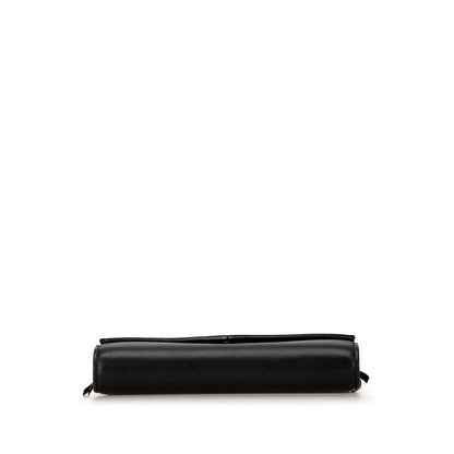 Balenciaga Leather Logo Bifold Wallet Black