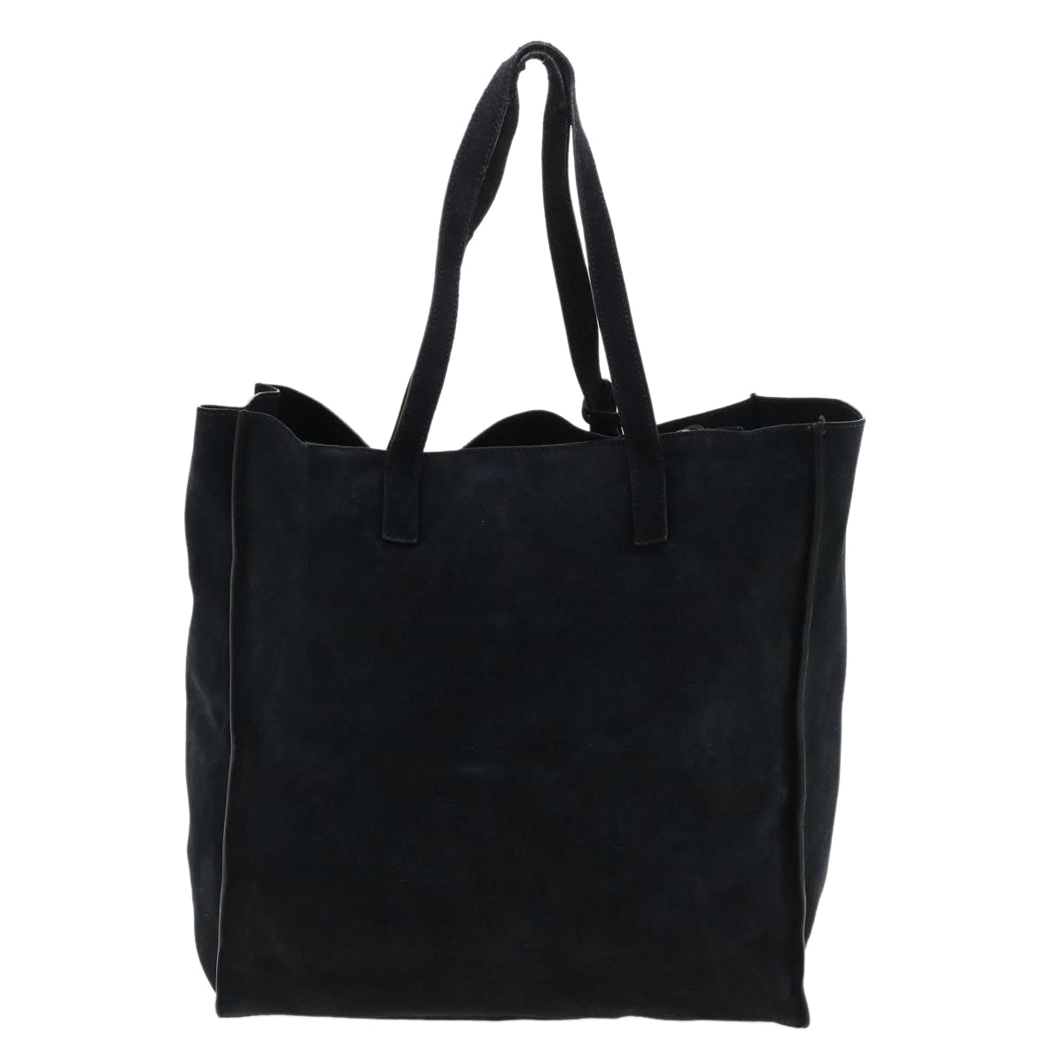 Prada Tote Bag Suede 2way Navy  cl300