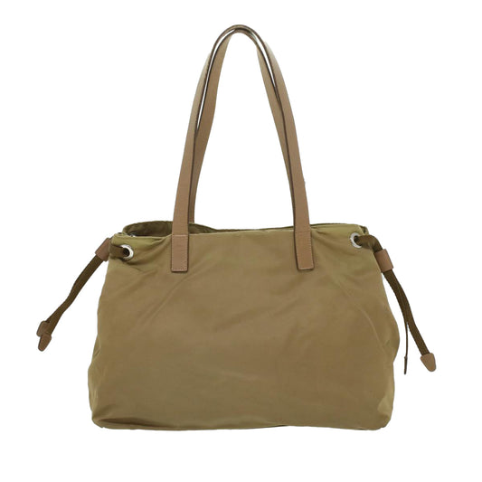 Prada Shoulder Bag Nylon Khaki  cl322