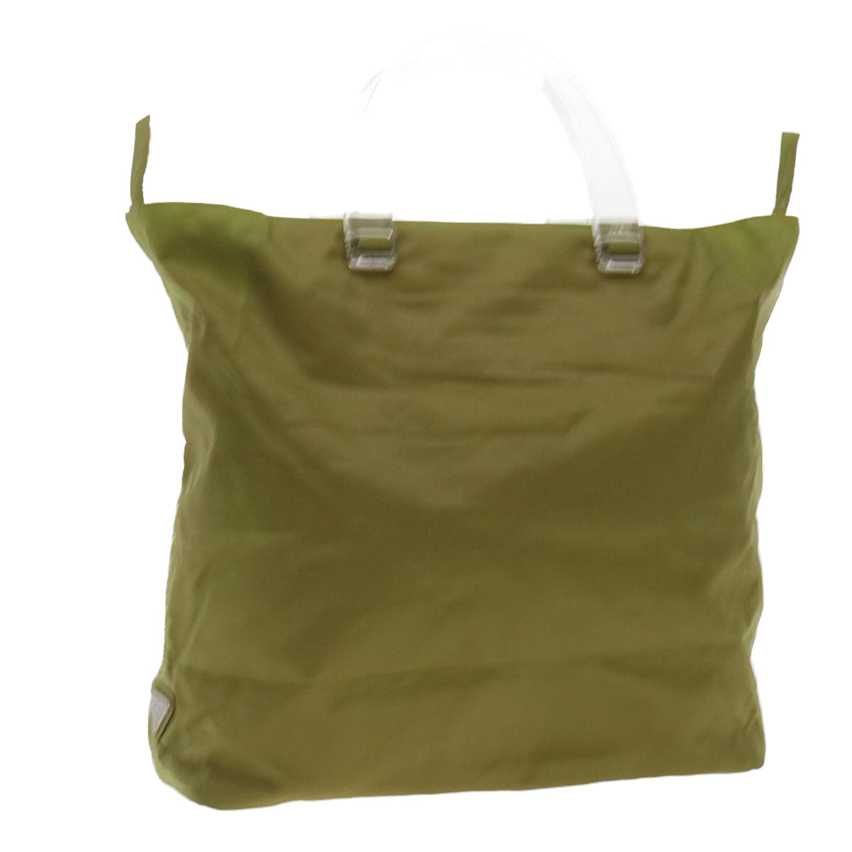 Prada Hand Bag Nylon Khaki  cl412