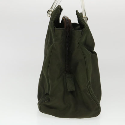 Prada Hand Bag Nylon Khaki  cl475