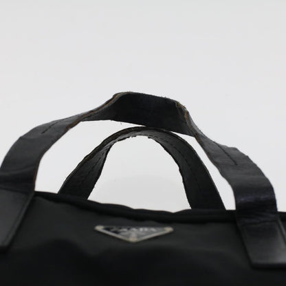 Prada Hand Bag Nylon Black  cl532