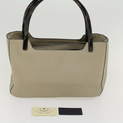 Prada Shoulder Bag Leather Gray  cl555