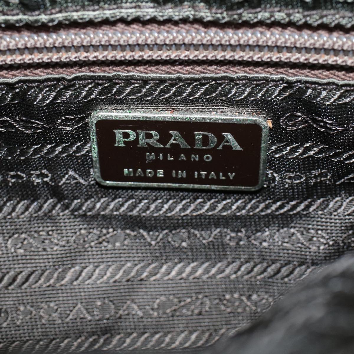 Prada Shoulder Bag Nylon Khaki  cl556