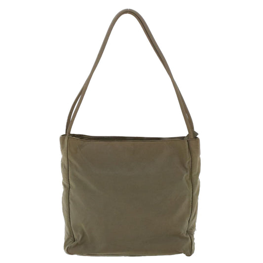 Prada Shoulder Bag Nylon Khaki  cl556