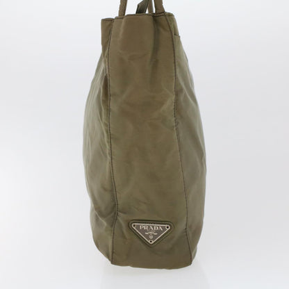 Prada Shoulder Bag Nylon Khaki  cl556