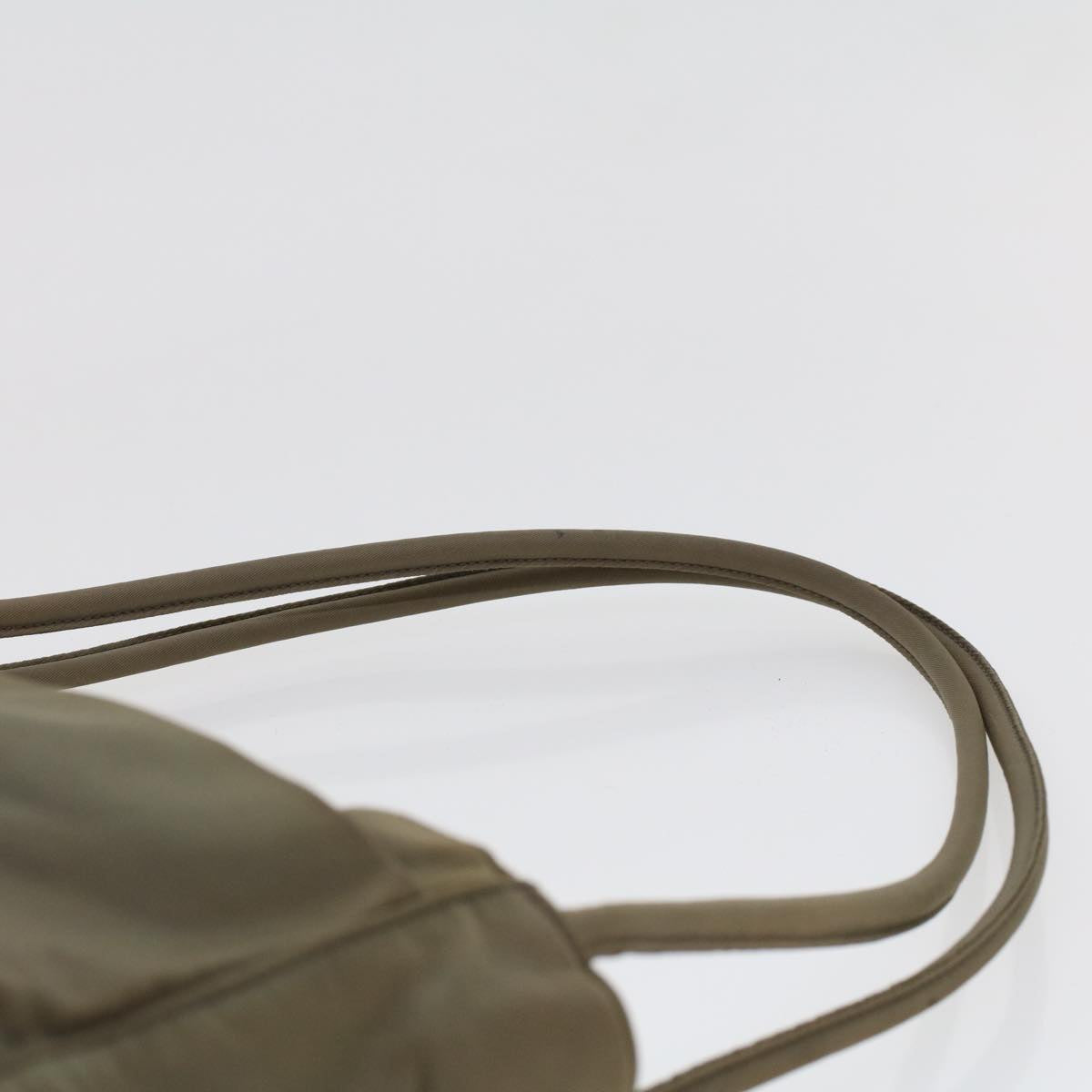 Prada Shoulder Bag Nylon Khaki  cl556