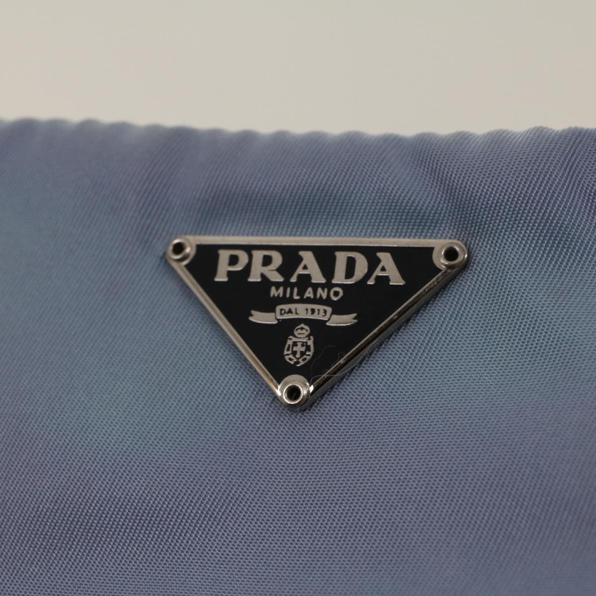 Prada Hand Bag Nylon Light Blue  cl559