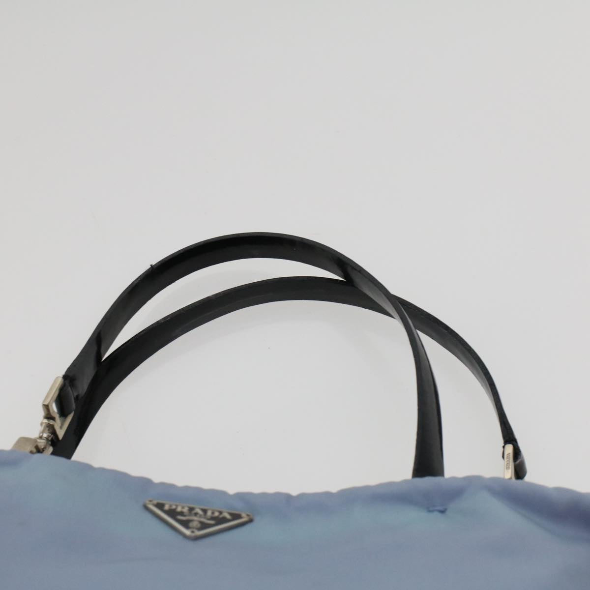 Prada Hand Bag Nylon Light Blue  cl559