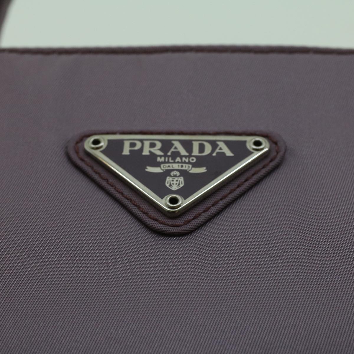 Prada Hand Bag Nylon Purple  cl574