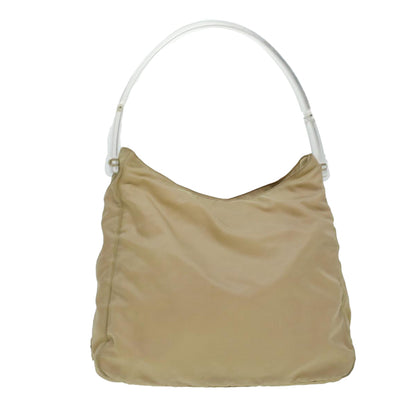 Prada Shoulder Bag Nylon Beige  cl581