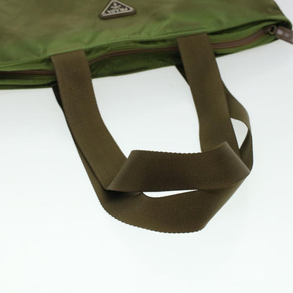 Prada Shoulder Bag Nylon Khaki  cl582