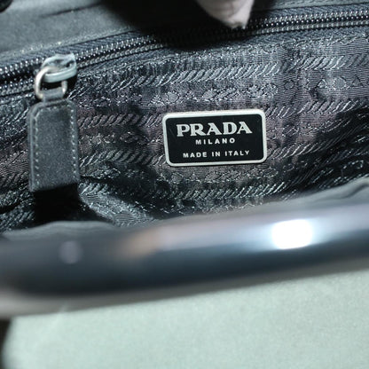 Prada Hand Bag Nylon Gray  cl584