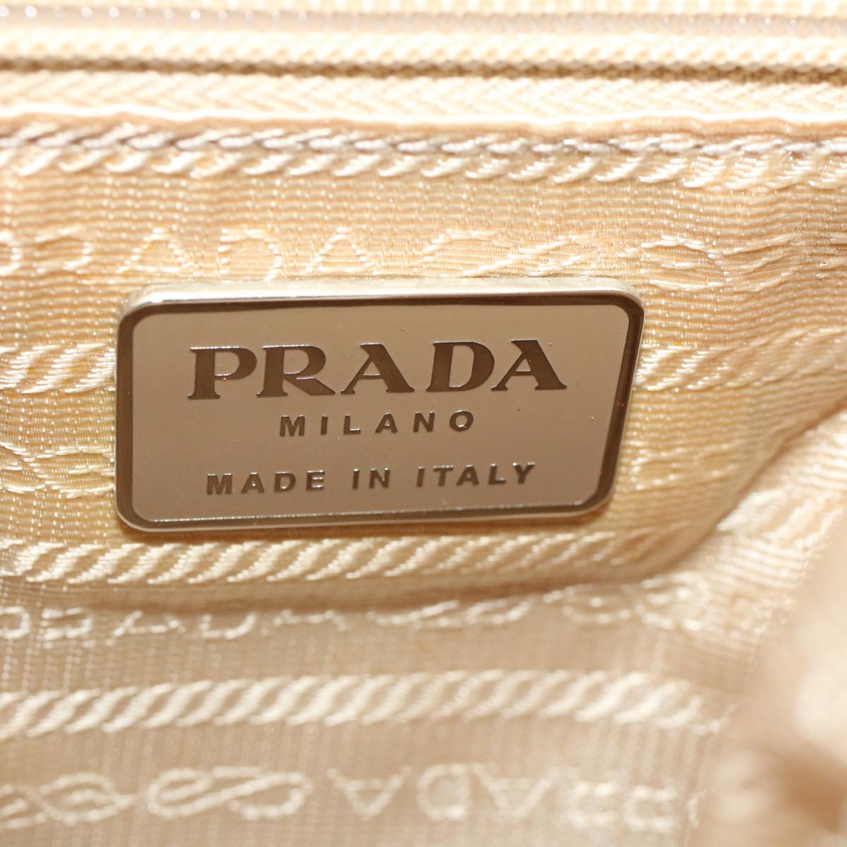 Prada Backpack Nylon Beige  cl587