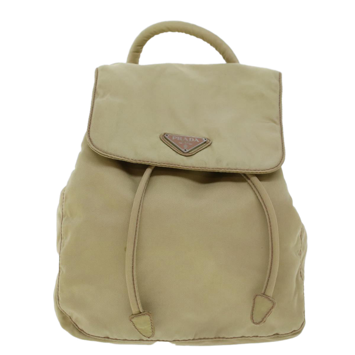 Prada Backpack Nylon Beige  cl587