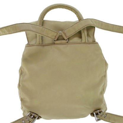 Prada Backpack Nylon Beige  cl587