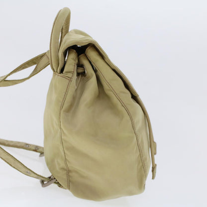 Prada Backpack Nylon Beige  cl587