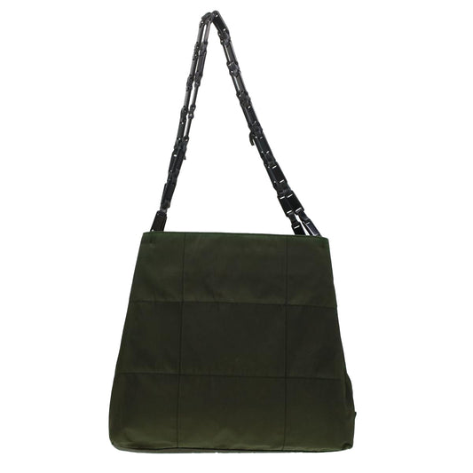 Prada Shoulder Bag Nylon Green  cl588