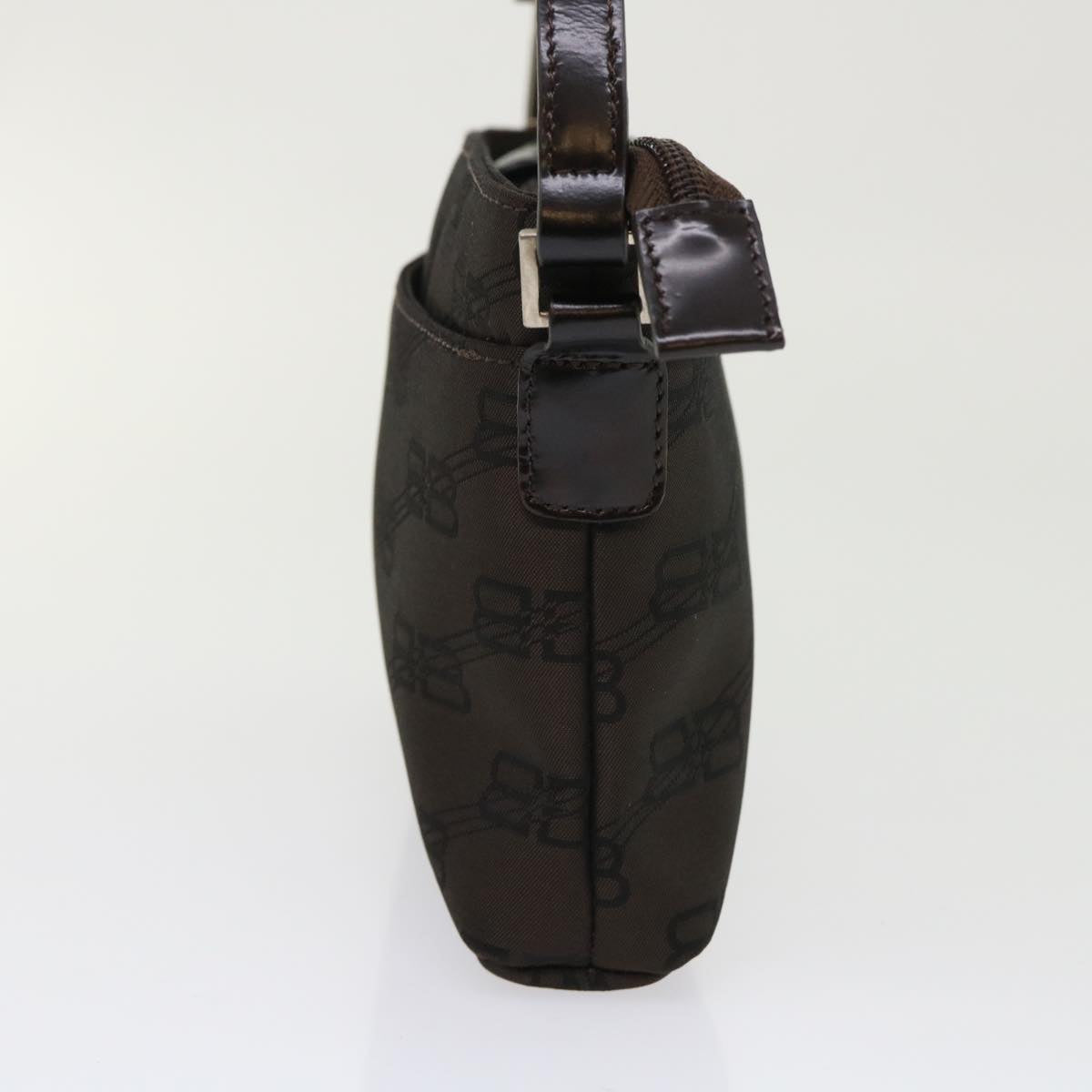 Balenciaga Accessory Pouch Nylon Brown Auth cl625