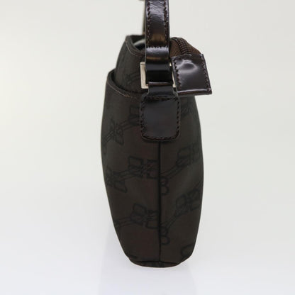 Balenciaga Accessory Pouch Nylon Brown Auth cl625