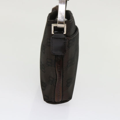 Balenciaga Accessory Pouch Nylon Brown Auth cl625