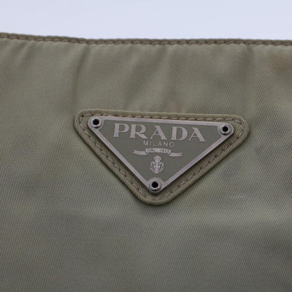 Prada Hand Bag Nylon Khaki  cl650