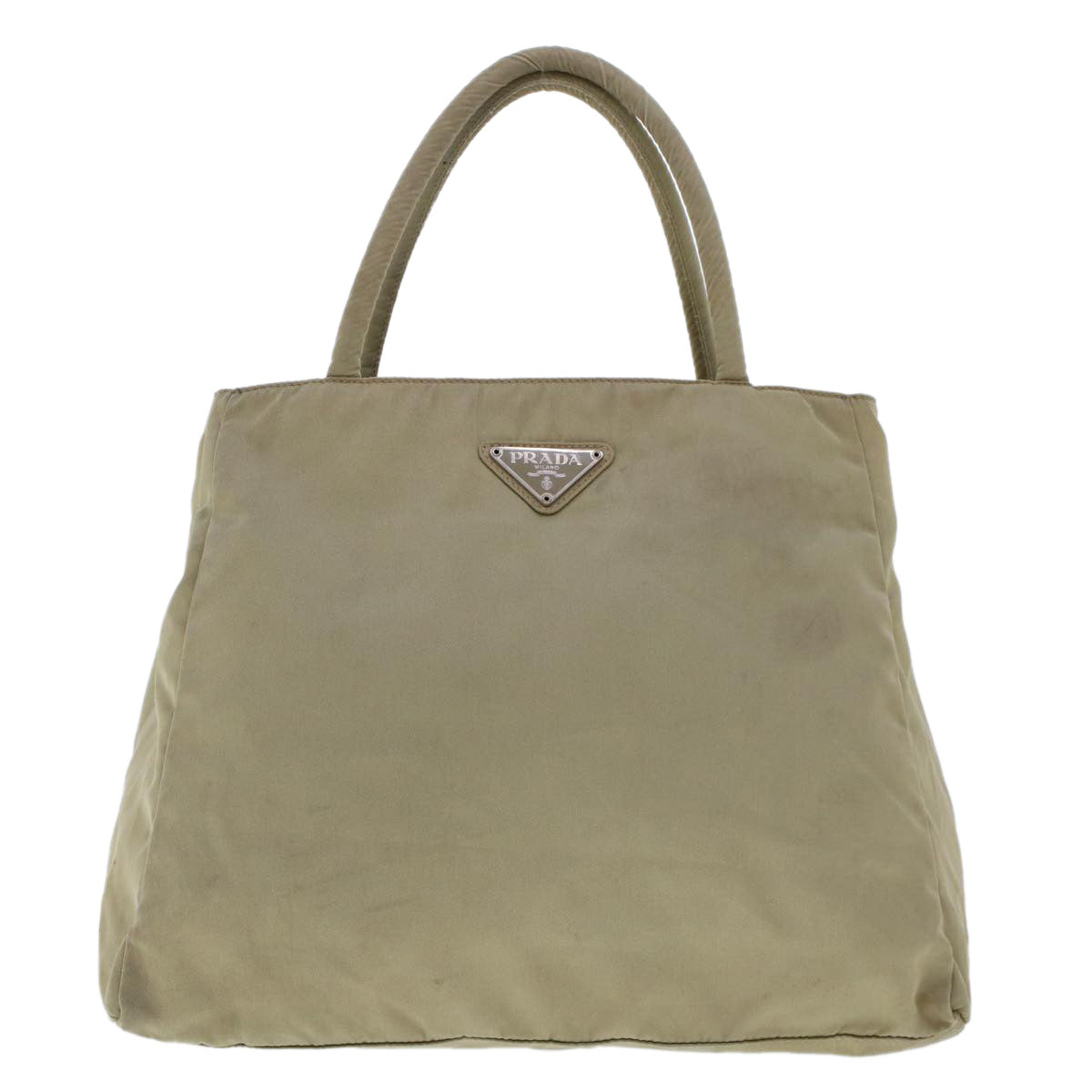 Prada Hand Bag Nylon Khaki  cl650