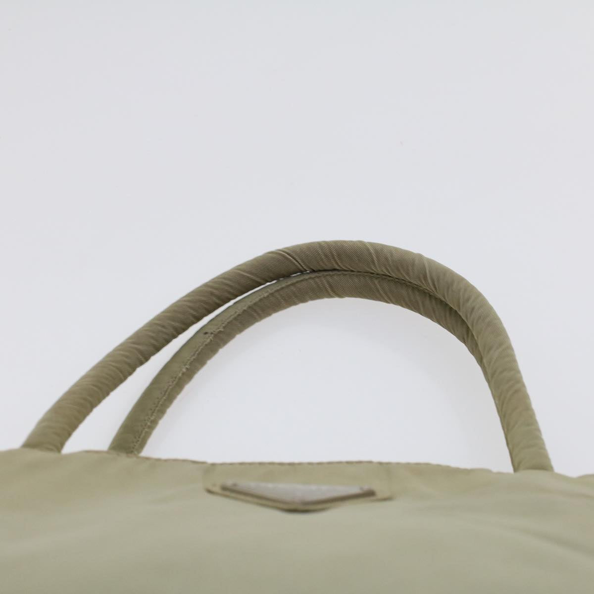 Prada Hand Bag Nylon Khaki  cl650