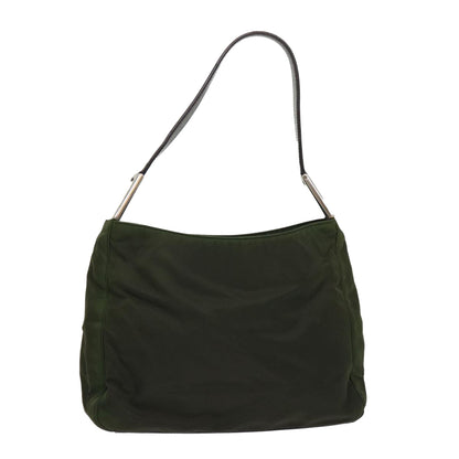 Prada Shoulder Bag Nylon Green  cl654