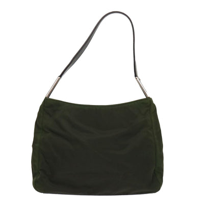 Prada Shoulder Bag Nylon Green  cl654