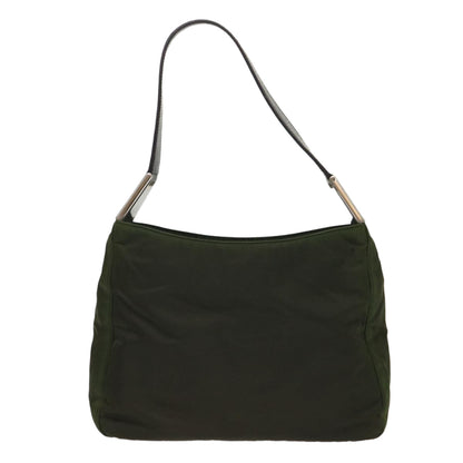 Prada Shoulder Bag Nylon Green  cl654