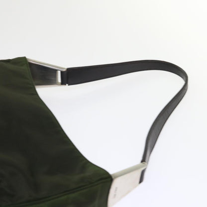 Prada Shoulder Bag Nylon Green  cl654