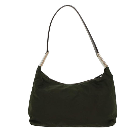 PRADA Shoulder Bag Nylon Green Auth cl655