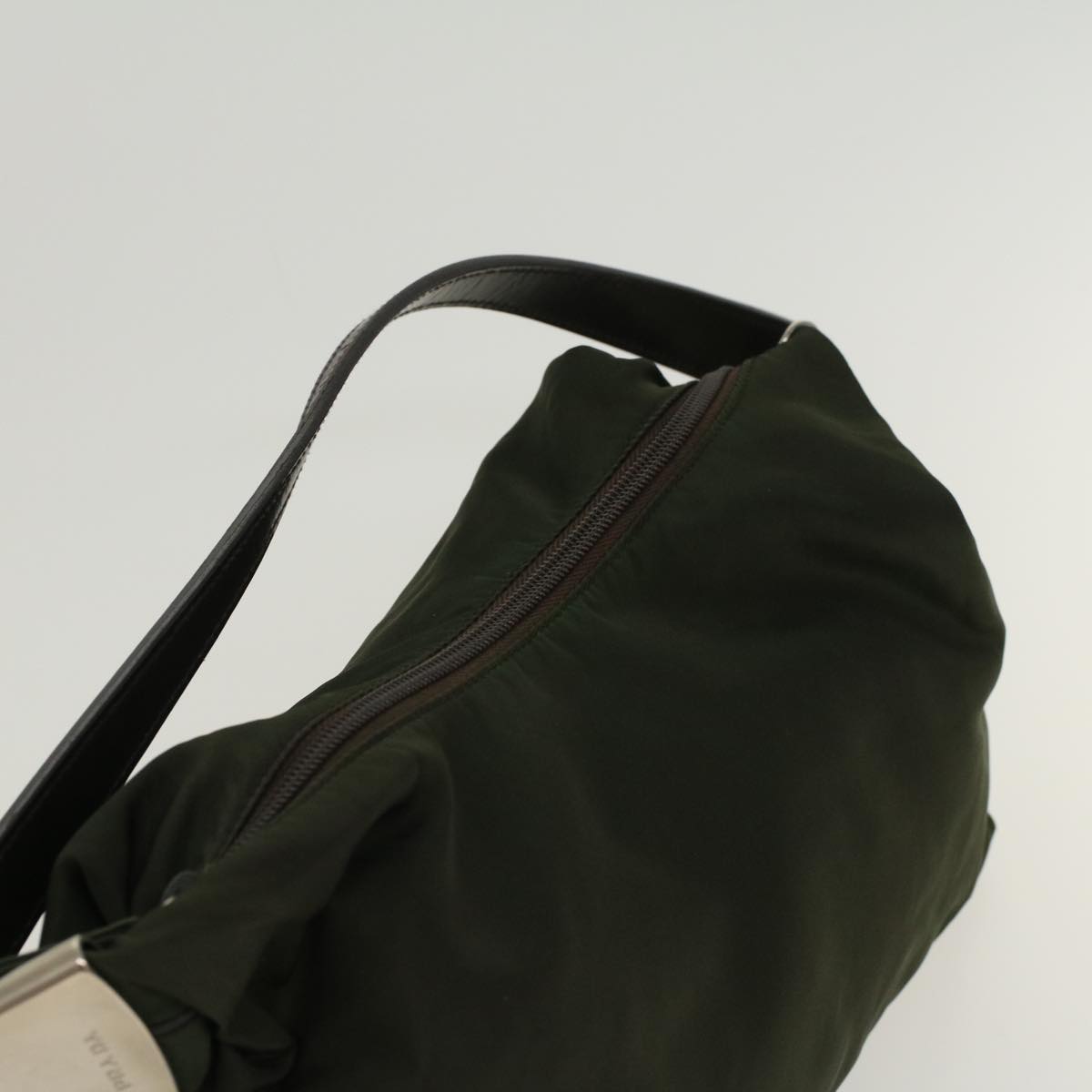 PRADA Shoulder Bag Nylon Green Auth cl655