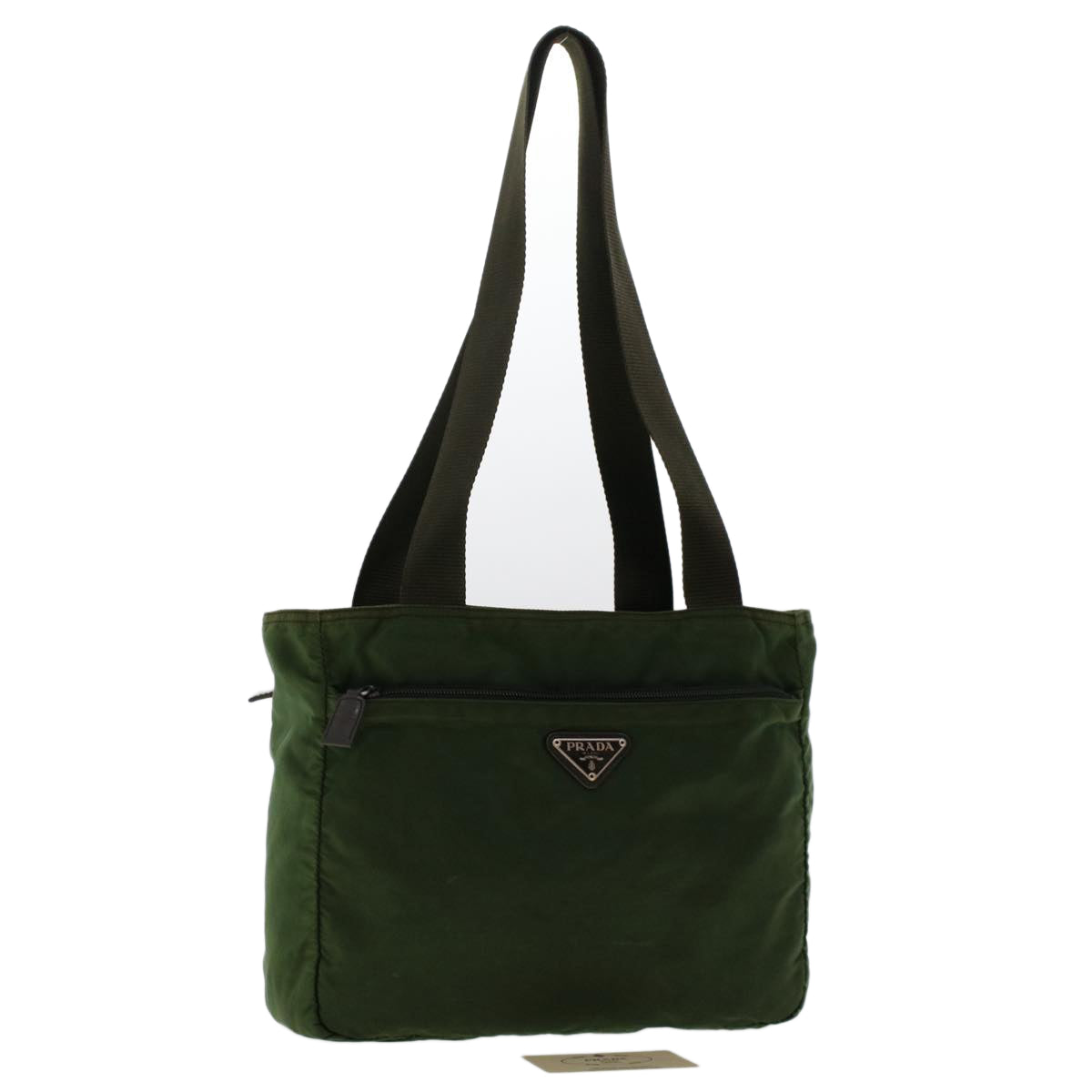 Prada Shoulder Bag Nylon Green  cl666