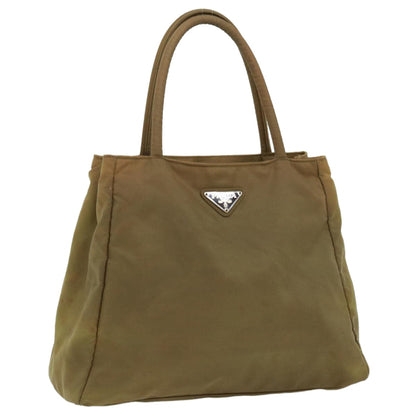 Prada Hand Bag Nylon Khaki  cr603