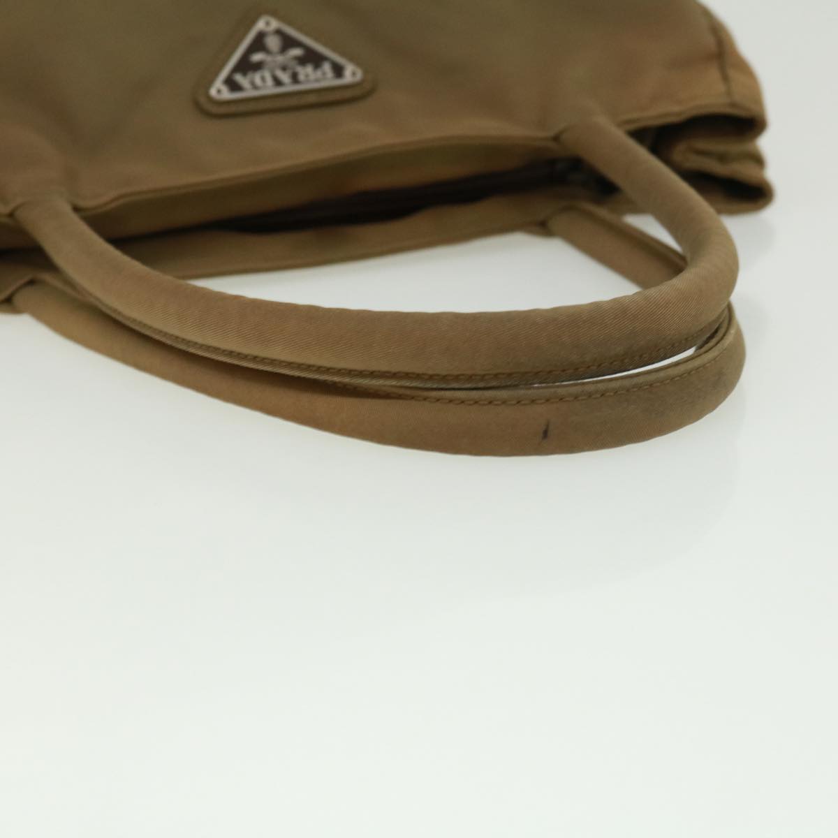 Prada Hand Bag Nylon Khaki  cr603