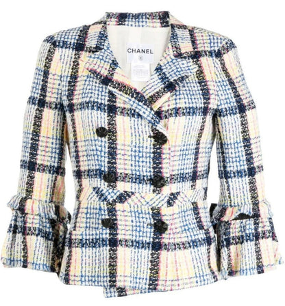 Ribbon-Detailed Tweed Jacket