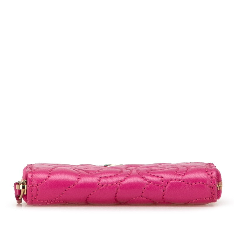 Chanel Camellia Lambskin Coin Case