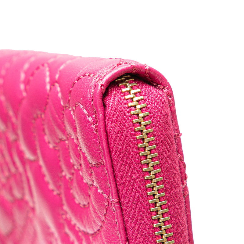 Chanel Camellia Lambskin Coin Case