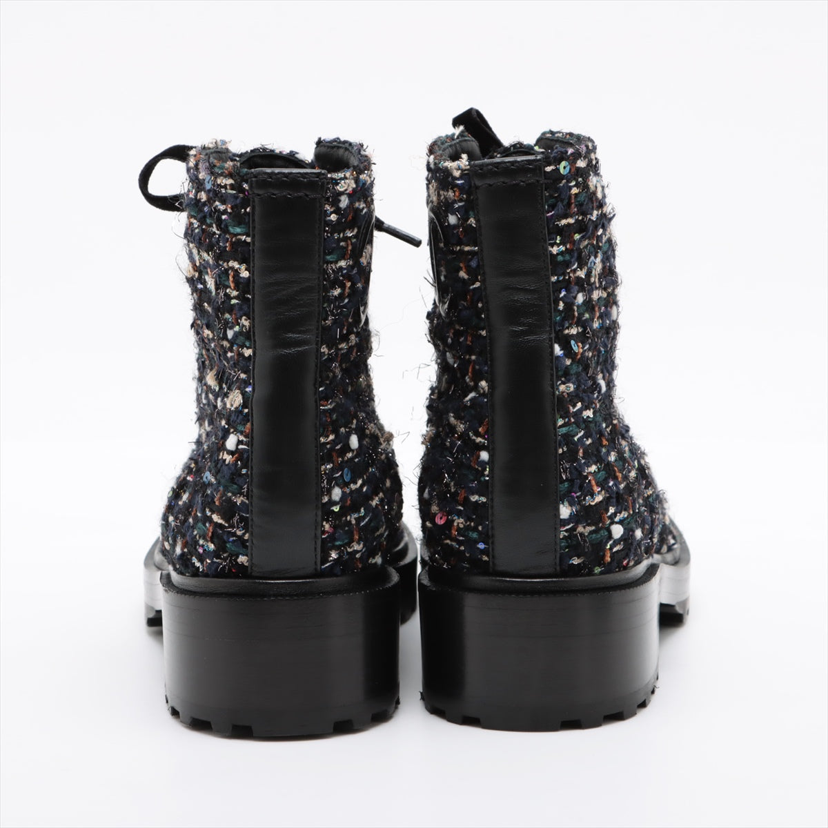 CHANEL COCOMARK TWIDE SHORT BOOTS 37.5 LADY BLACK X NAIBI G35154 PERLE  LOVE MARKET SHOP