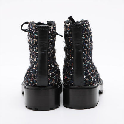 CHANEL COCOMARK TWIDE SHORT BOOTS 37.5 LADY BLACK X NAIBI G35154 PERLE  LOVE MARKET SHOP
