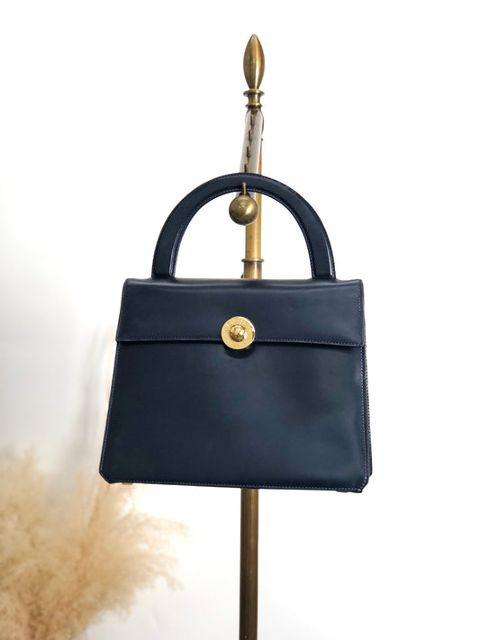 CELINE Starball Handbag Navy Vintage 5k3k8c