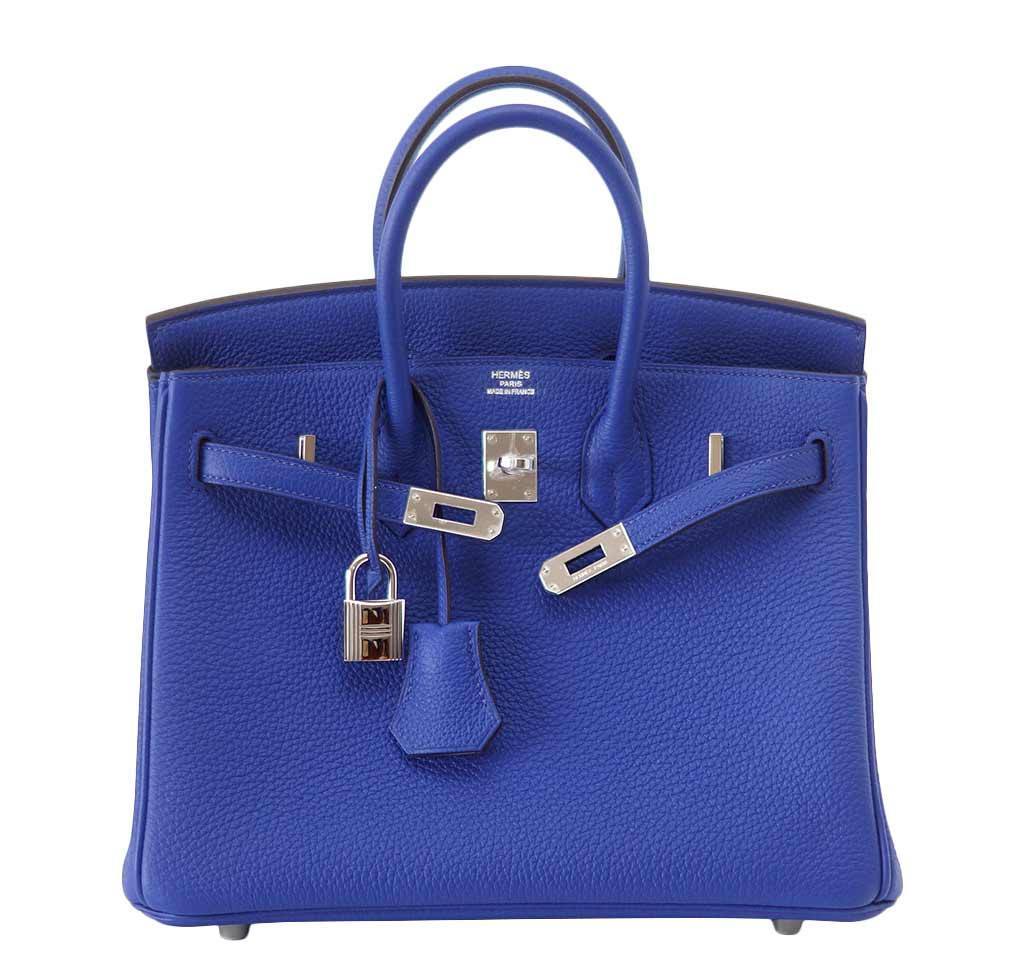 Hermès Birkin 25 Bleu Electric Bag