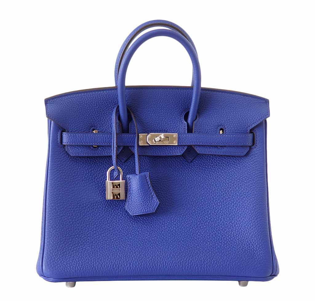 Hermès Birkin 25 Bleu Electric Bag